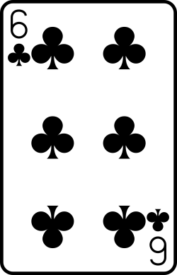 Six de trèfle noir